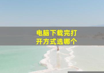 电脑下载完打开方式选哪个