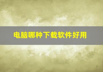 电脑哪种下载软件好用