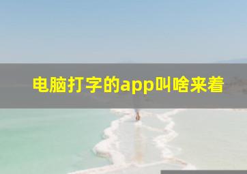 电脑打字的app叫啥来着