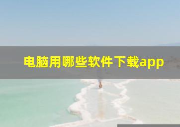 电脑用哪些软件下载app