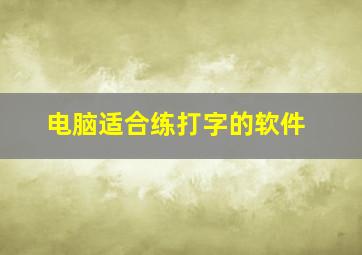 电脑适合练打字的软件