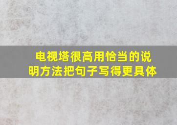 电视塔很高用恰当的说明方法把句子写得更具体