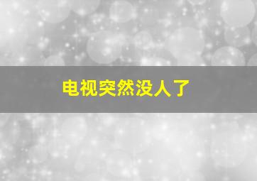 电视突然没人了