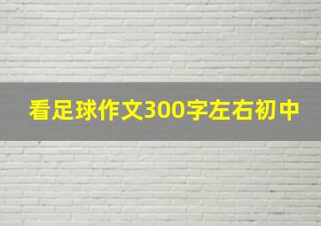 看足球作文300字左右初中