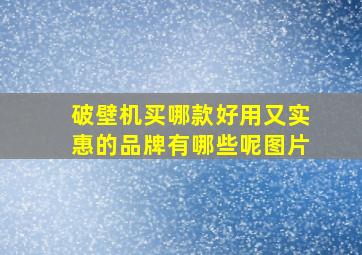 破壁机买哪款好用又实惠的品牌有哪些呢图片