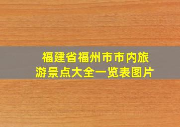 福建省福州市市内旅游景点大全一览表图片