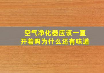 空气净化器应该一直开着吗为什么还有味道