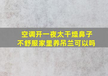 空调开一夜太干燥鼻子不舒服家里养吊兰可以吗