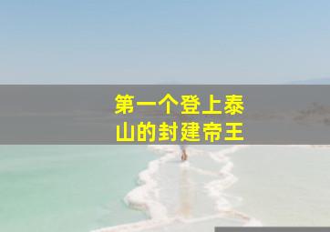 第一个登上泰山的封建帝王