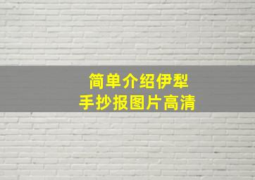 简单介绍伊犁手抄报图片高清