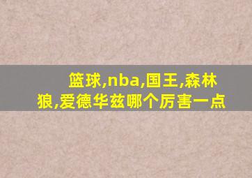 篮球,nba,国王,森林狼,爱德华兹哪个厉害一点