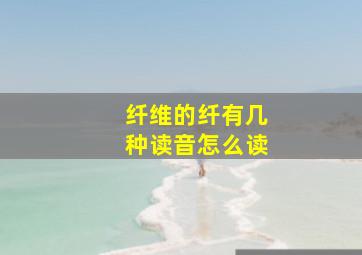 纤维的纤有几种读音怎么读