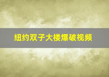 纽约双子大楼爆破视频