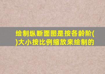 绘制纵断面图是按各龄阶()大小按比例缩放来绘制的