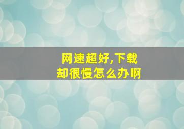 网速超好,下载却很慢怎么办啊