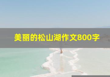 美丽的松山湖作文800字