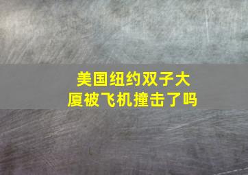 美国纽约双子大厦被飞机撞击了吗