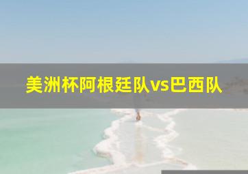 美洲杯阿根廷队vs巴西队