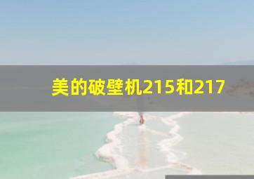 美的破壁机215和217