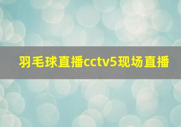 羽毛球直播cctv5现场直播