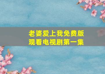 老婆爱上我免费版观看电视剧第一集