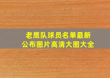 老鹰队球员名单最新公布图片高清大图大全