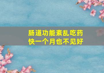 肠道功能紊乱吃药快一个月也不见好