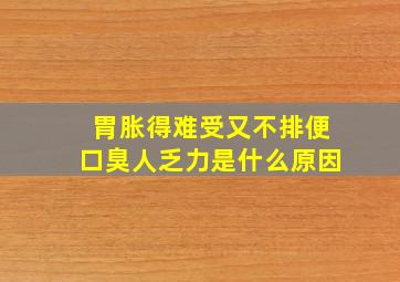 胃胀得难受又不排便口臭人乏力是什么原因