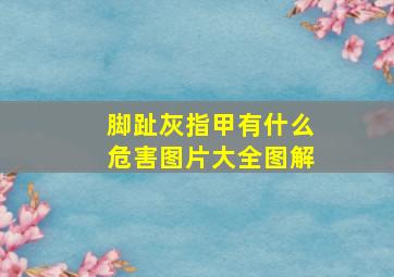 脚趾灰指甲有什么危害图片大全图解