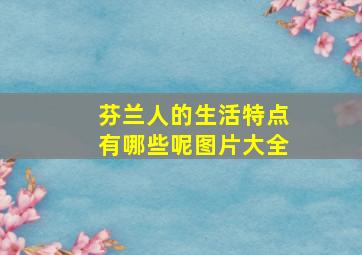 芬兰人的生活特点有哪些呢图片大全