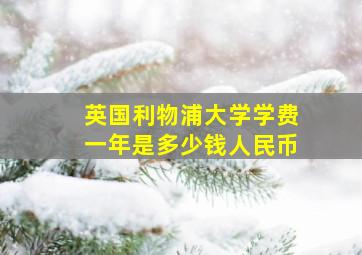 英国利物浦大学学费一年是多少钱人民币