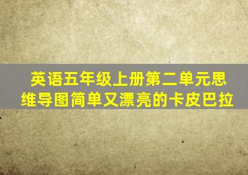 英语五年级上册第二单元思维导图简单又漂亮的卡皮巴拉