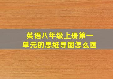 英语八年级上册第一单元的思维导图怎么画