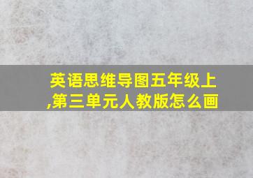 英语思维导图五年级上,第三单元人教版怎么画