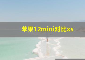 苹果12mini对比xs