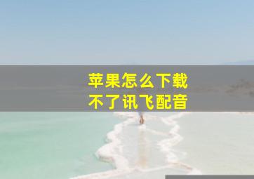 苹果怎么下载不了讯飞配音