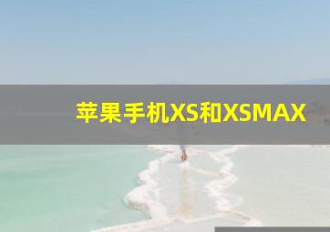 苹果手机XS和XSMAX