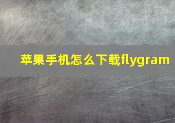 苹果手机怎么下载flygram