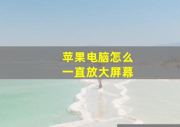 苹果电脑怎么一直放大屏幕