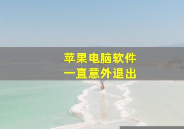 苹果电脑软件一直意外退出