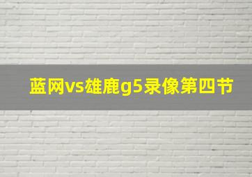 蓝网vs雄鹿g5录像第四节