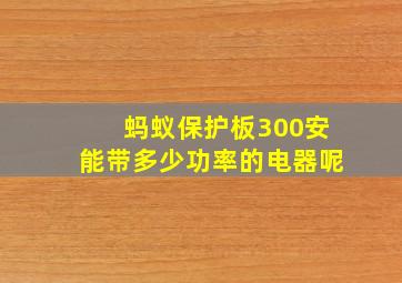 蚂蚁保护板300安能带多少功率的电器呢