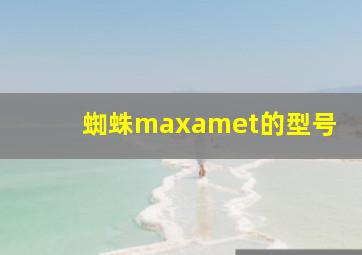 蜘蛛maxamet的型号