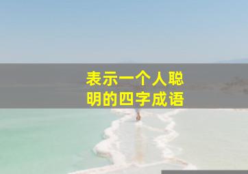 表示一个人聪明的四字成语