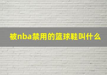 被nba禁用的篮球鞋叫什么