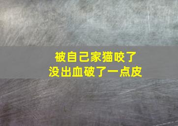 被自己家猫咬了没出血破了一点皮