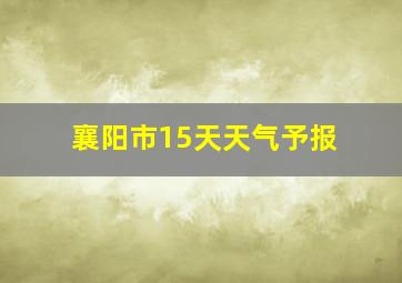 襄阳市15天天气予报