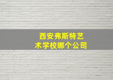 西安弗斯特艺术学校哪个公司