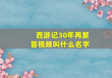 西游记30年再聚首视频叫什么名字