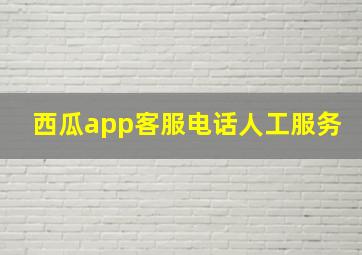 西瓜app客服电话人工服务